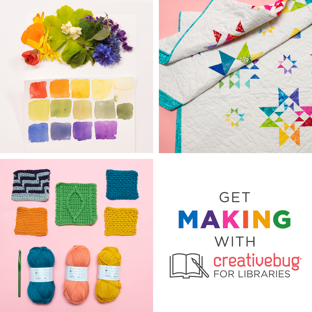 Get making with creativebug for libraries