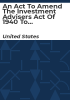 An_Act_to_Amend_the_Investment_Advisers_Act_of_1940_to_Exempt_Investment_Advisers__Who_Solely_Advise_Certain_Rural_Business_Investment_Companies__and_for_Other_Purposes